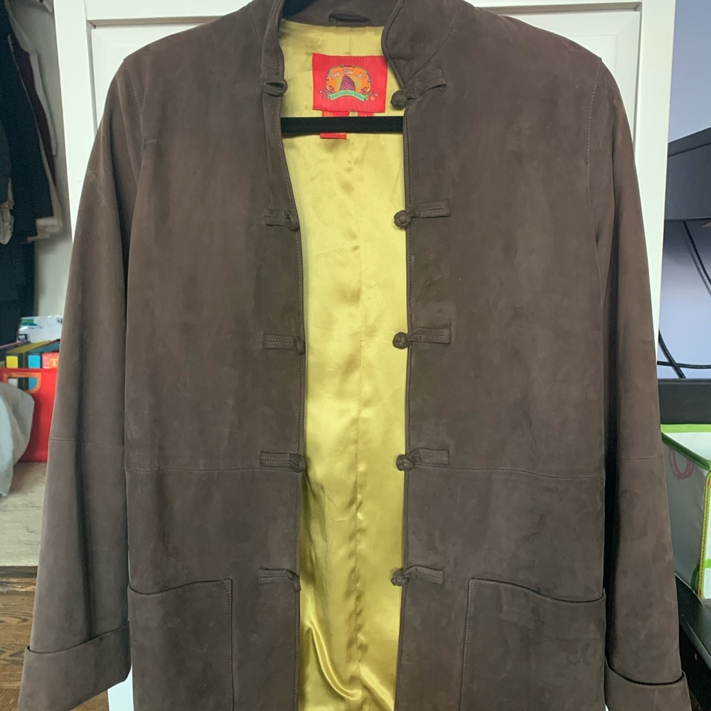 Brown Leather Shanghai Tang Jacket